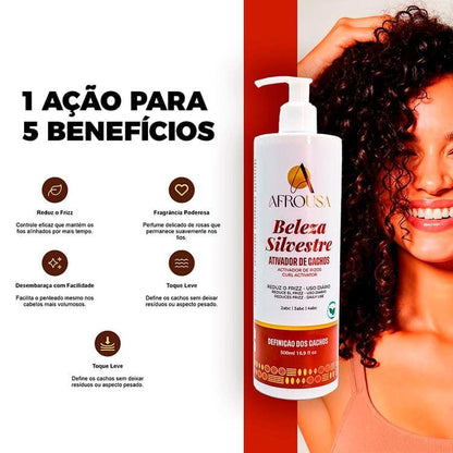 AfroUsa Beleza Silvestre Ativador de Cachos 500ml