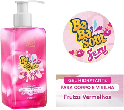 Gel Hidratante Beijável Babasoul- Soul Cosméticos frutos rojos