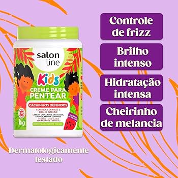 Creme Para Pentear Kids Cachinhos Definidos Salon Line 1kg sandia