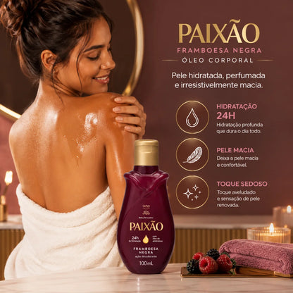 Aceite Corporal Paixão  framboesa negra  con Acción Desodorant 100ml