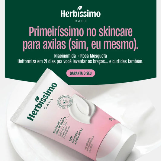 Desodorante Antitransp. em Creme Rosa Mosqueta e Niacinamida HERBÍSSIMO Care - 55g