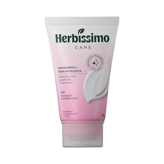 Desodorante Antitransp. em Creme Rosa Mosqueta e Niacinamida HERBÍSSIMO Care - 55g