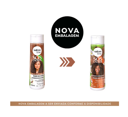 Champú de tratamiento intensivo de coco Salon Line SOS.Cachos 300 ml