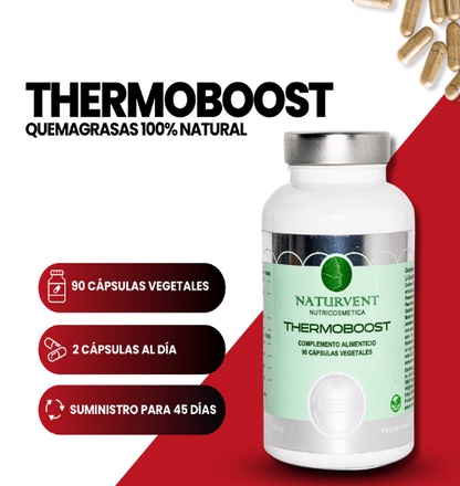 THERMOBOOST. Potente Quemagrasas que Ayuda a Activar y Acelerar el Metabolismo y Perder Peso. 90 Cápsulas   THERMOBOOST. Potente Quemagrasas que Ayuda a Activar y Acelerar el Metabolismo y Perder Peso. 90 Cápsulas
