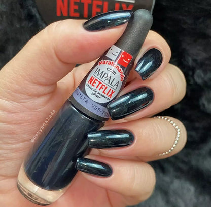 Esmalte Glitter Impala Netflix Maratonando 7,5ml - Cheio de Suspense