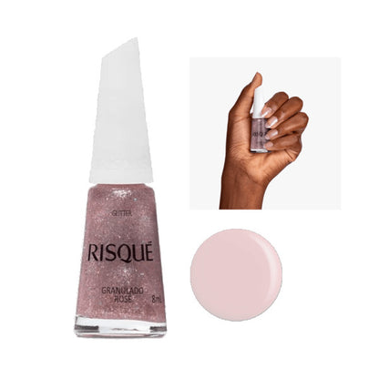ESM RISQUE 8ML COLOR EFFECT GRANULADO ROSE