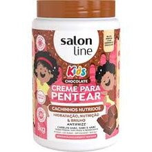 Crema de peinar Salon Line Kids Chocolate Cachinhos Nutridos 1kg