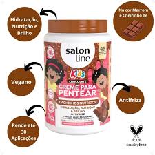 Crema de peinar Salon Line Kids Chocolate Cachinhos Nutridos 1kg