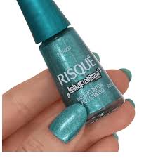 Esmalte Verde Metálico Risqué & Lollapalooza Brasil Me Encontra no Letreiro 8ml