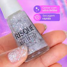 Esmalte Risqué Glitter Livre Para Brilhar Capricha no Glow