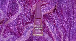 Esmalte Roxo Efeito Risqué & Lollapalooza Brasil Foto no Lambe Lambe 8ml