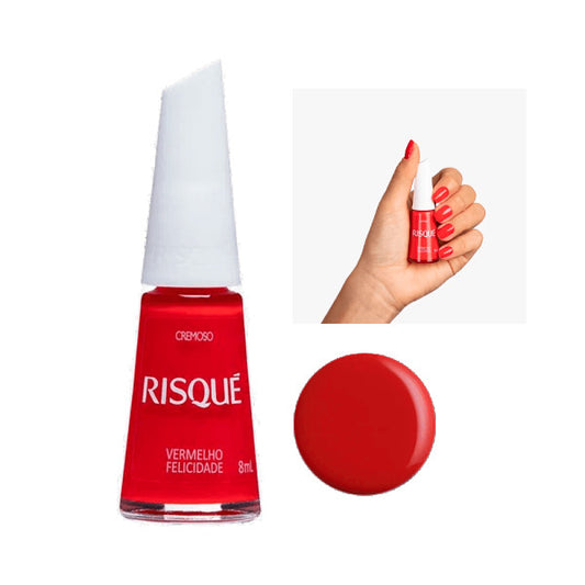 Esmalte Risque Kpop 8Ml Vermelho Felicidade