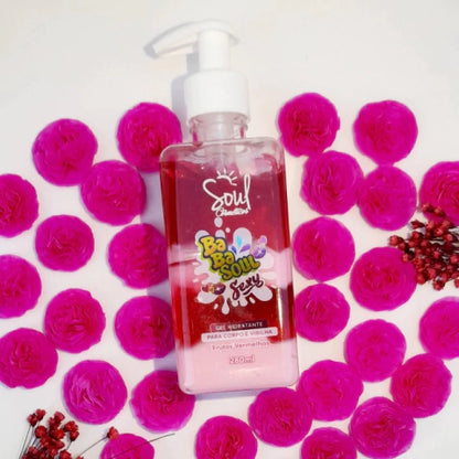 Gel Hidratante Beijável Babasoul- Soul Cosméticos frutos rojos