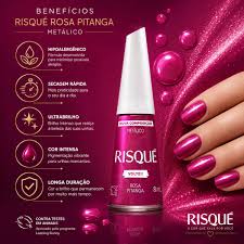 ESMALTE RISQUE BL METÁLICO ROSA PITANGA
