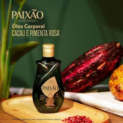 Aceite Corporal Paixão cacaou &   pimienta rosa  con Acción Desodorant 200ml